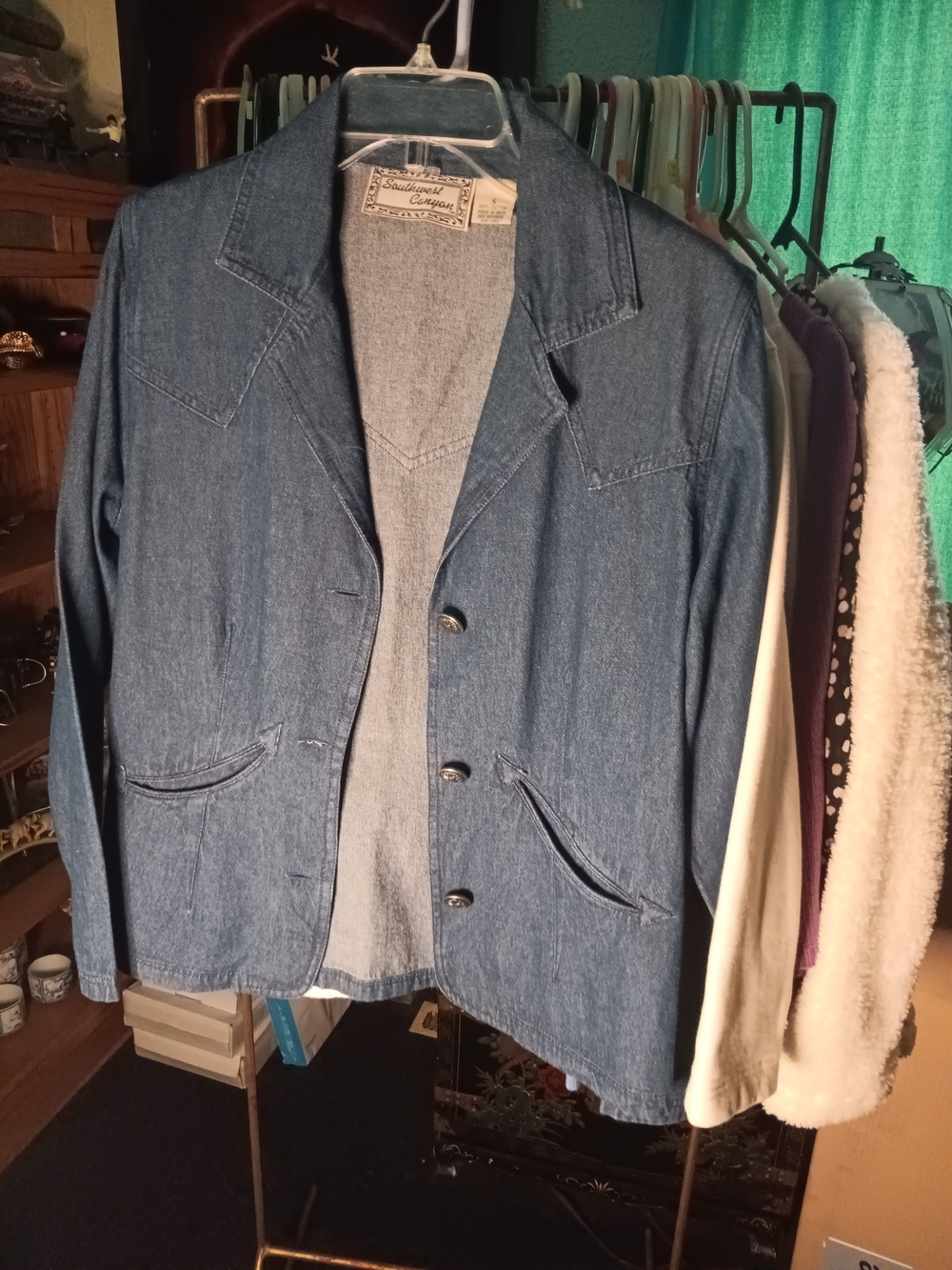 Woolrich Denim Jean Jacket in Medium Blue